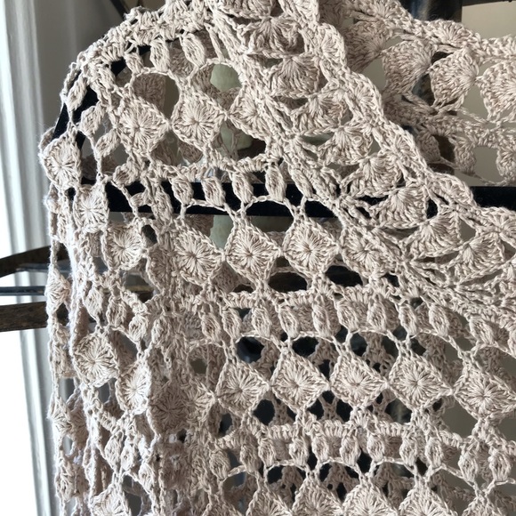 Silk and linen crochet lace sweater XS/S - Picture 12 of 16